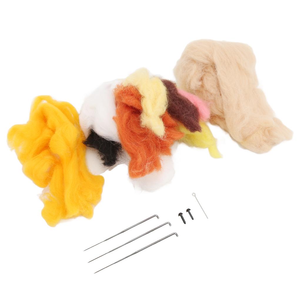 Needle Felt Kit Cute Bear Style DIY Making Educational Interesting Harmless Odorless Wool Felting Ornament Set