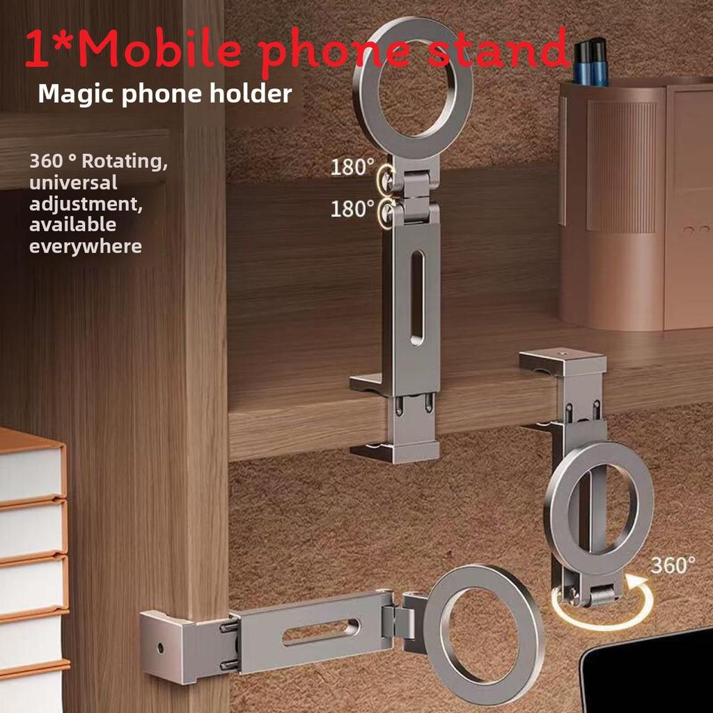 

Magnetic Phone Holder With 360 Rotation Portable Travel Desktop Stand For Smartphones