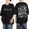 T-shirts Groupe Fleetwood Mac Graphique de Tournée Hommes Femmes Rock Hip Hop Manches Courtes T-shirt Tendance Mode Rue T-shirts Vintage