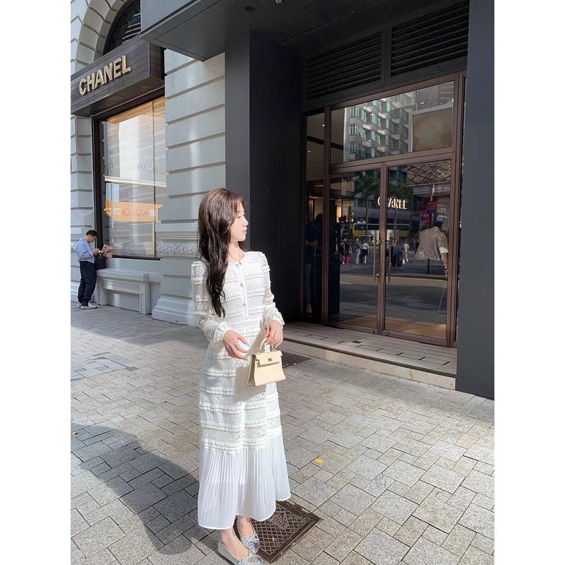 Elegant French Lace Tiered Dress