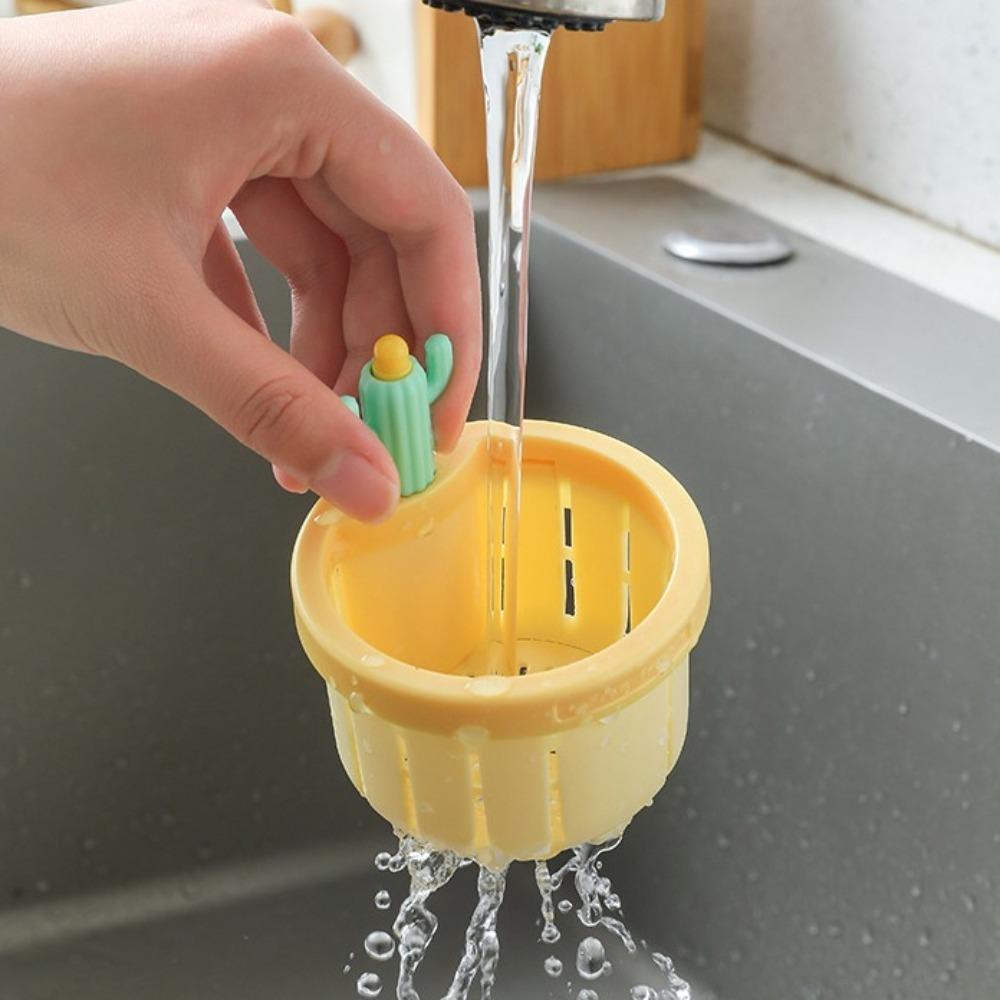 

Fine Mesh Cactus Filter PP Sink Stopper Simple Sink Strainer Prevent Odor green-filter