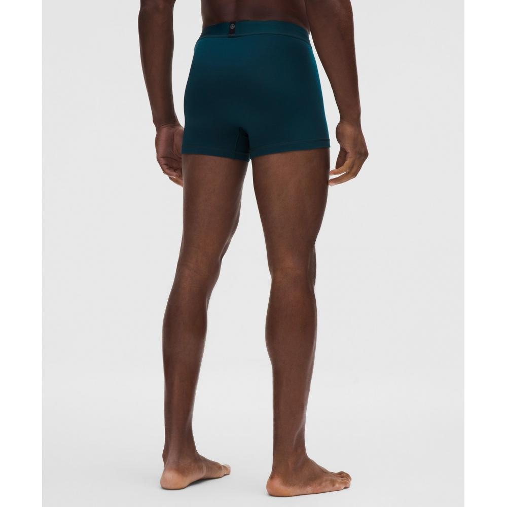 Lululemon Always In Motion Boxer Brief 3   3 Pack IndochIne Blue Pelican raInforest Green