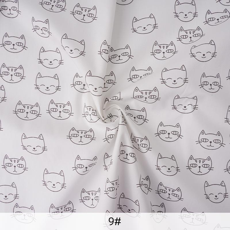 Pure Cotton Cartoon Printed Fabric for Summer Dress Bedding Children's Pajamas Handmade DIY Sewing Fabrics 0.5m/1m/2m