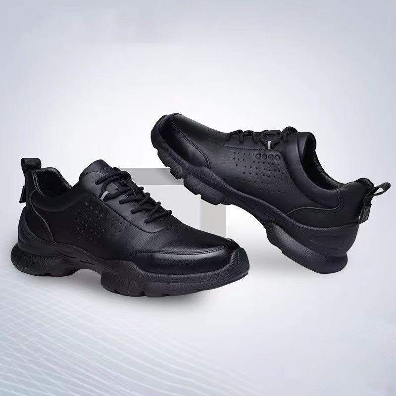 

Модная повседневная мужская обувь, новая классическая универсальная обувь в деловом стиле из кожи, дышащая, легкая обувь для отдыха на свежем воздухе с мягкой подошвой 43 чёрный