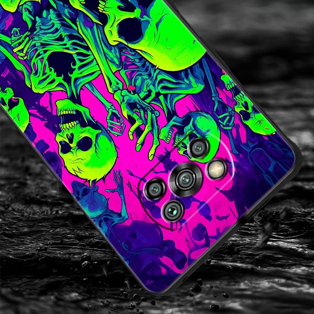 Skeleton Skull Phone Case Cover  for Xiaomi Poco F7 Ultra F6 F5 F4 F3 X6 X5 X4 X3 NFC C51 C55 M4 GT 5G Soft TPU Shell Fundas Bag