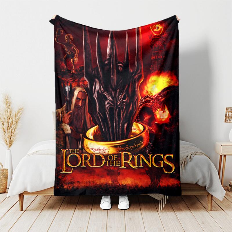 1pc Blanket The Lord of the Rings2 Print Design, Lightweight Blanket for Sofa, Bed- Soft &Warm, Gift for All Seasons like Christmas, Halloween