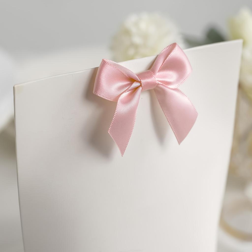 2.5-inch 50-pc Self-adhesive Ribbon Bow with Ribbon, for Gift Packaging, Double-sided Tape Pre-made Ribbon Bow, for Making Crafts
