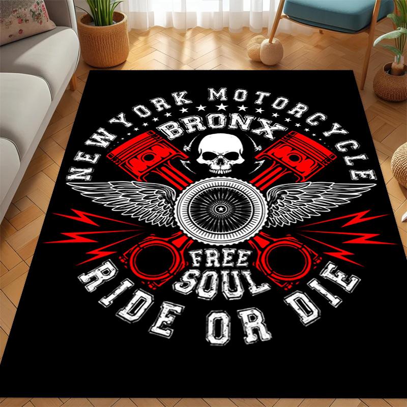 Skull Wings Engine Power carpet Suitable for all seasons printing Protective pad Office chair cushion Fashion