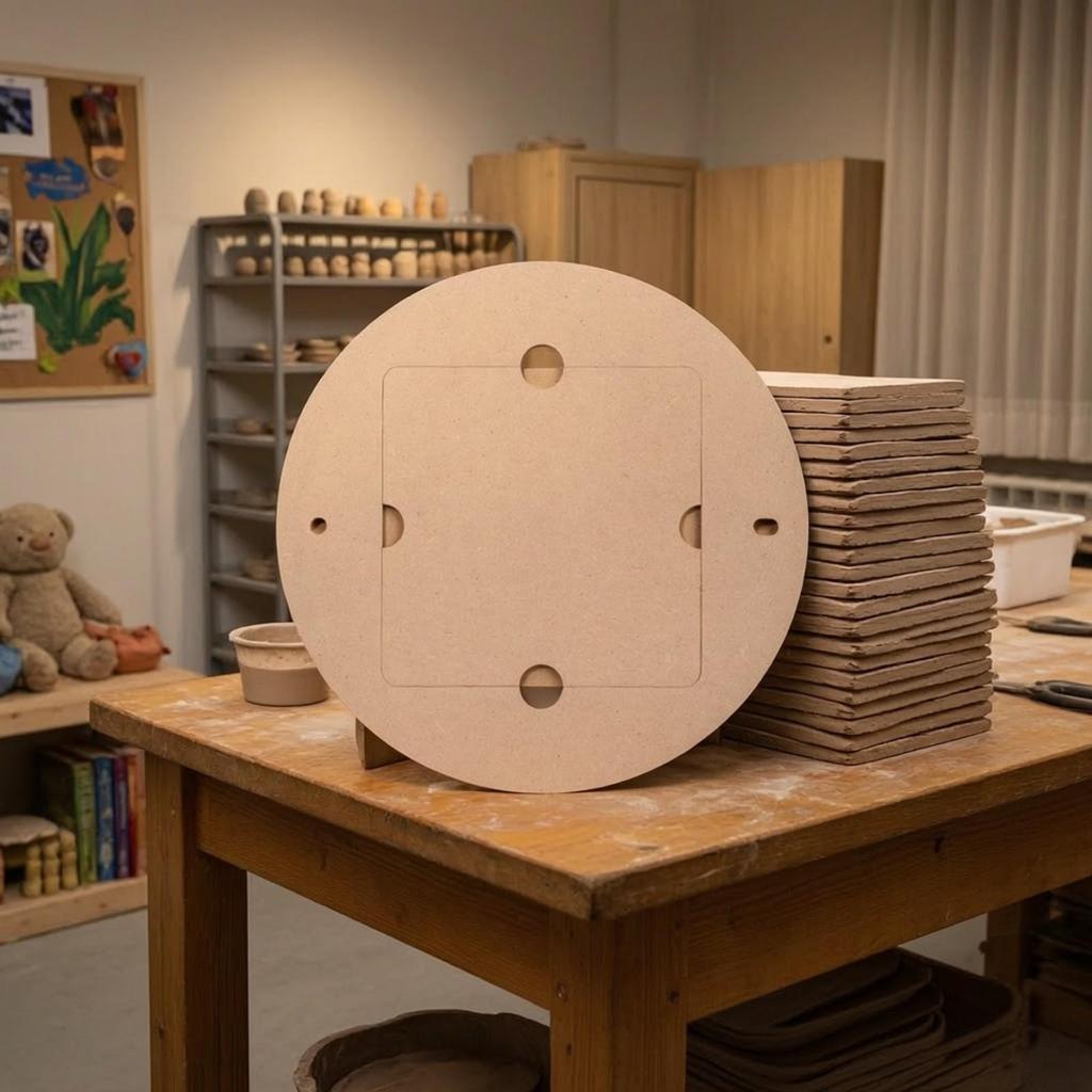 10 Pieces Pottery Wheel Absorbent Board Stable Round Clay Support Mat Universal