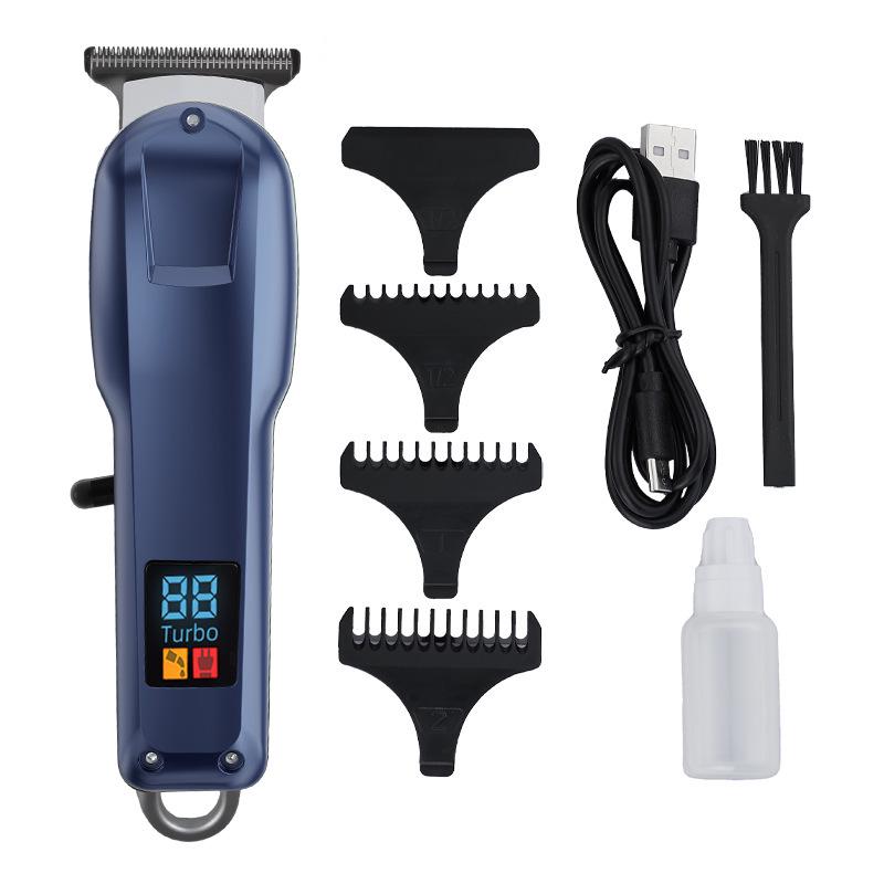 High-Power Men's Full Metal Electric Hair Clipper & Trimmer - Ideal for Home & Barber Use, Also for Pet Grooming