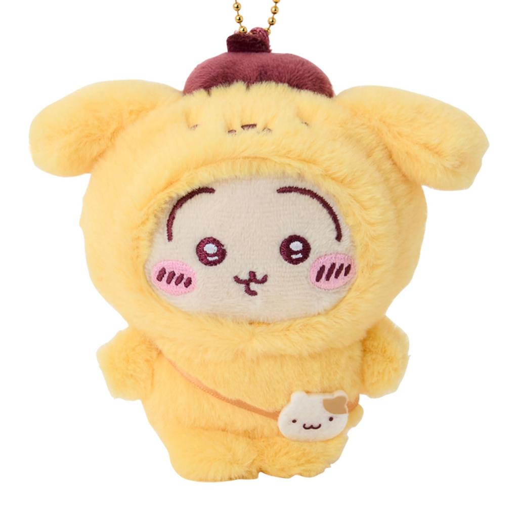 Sanrio Chiikawa Mascot Holder Pompompurin Polyester and Ages 6 and 826723 (Rabbit) Steel, Up,