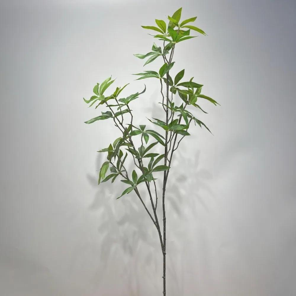 Realistic 110cm Artificial Pachira Aquatica Green Banyan Tree Artificial Green Planting Plastic Fake Branches Garden