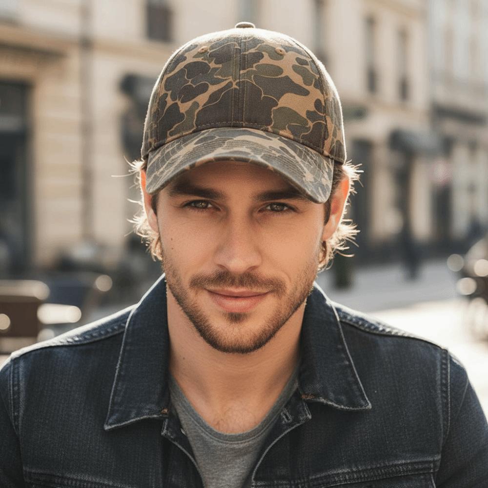 Adjustable Camo Peaked Cap Curved Brim Visor Sunscreen Hats Streetwear Hat  For Man Women Unisex