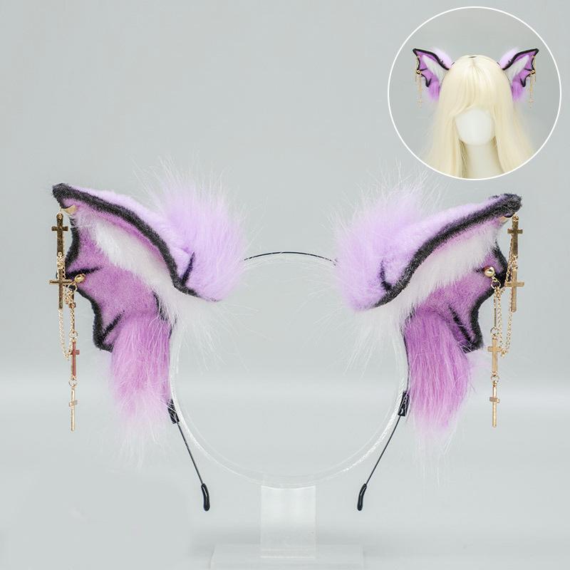 Halloween Vampire Bat Ears Headband | Little Demon Tail Cosplay Prop | Subculture Animal Ears & Tail Set