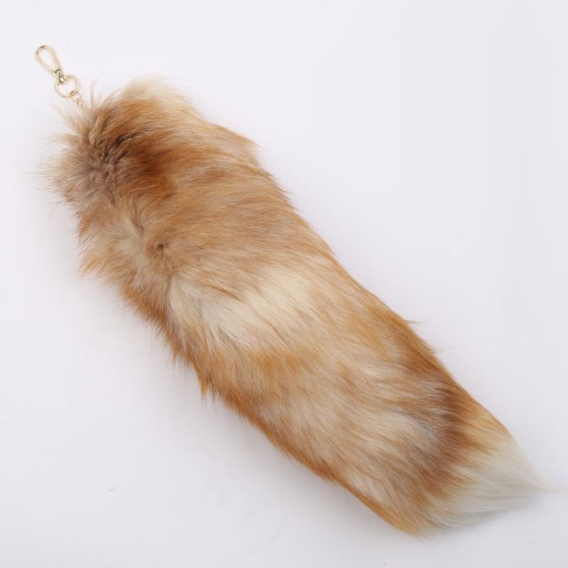 Animal Tail Key-Ring Furry Tails Chain Keychain Individualized Animal Keyring Gift Long Charm Keychain for Women Girl