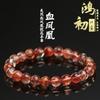 Hongchu Crystal 7A High-quality Natural Blood Phoenix Agate Bead Bracelet Iridescent Rainbow Red Crystal Bracelet