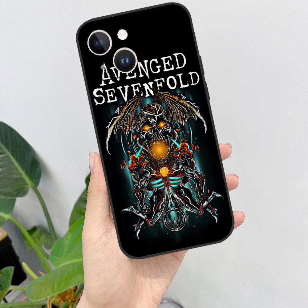Avenged Sevenfold V2 Full Phone Case For Iphone 16 15 11 13 14 Pro Max 7 8 Plus X Xr Xs Max 12mini Black Shell Cover Case