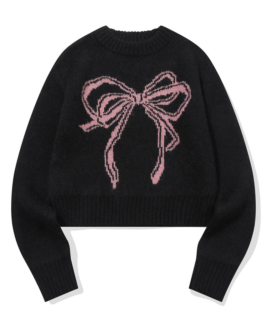 CPGN STUDIO Ribbon Brush Oversized Knit Black