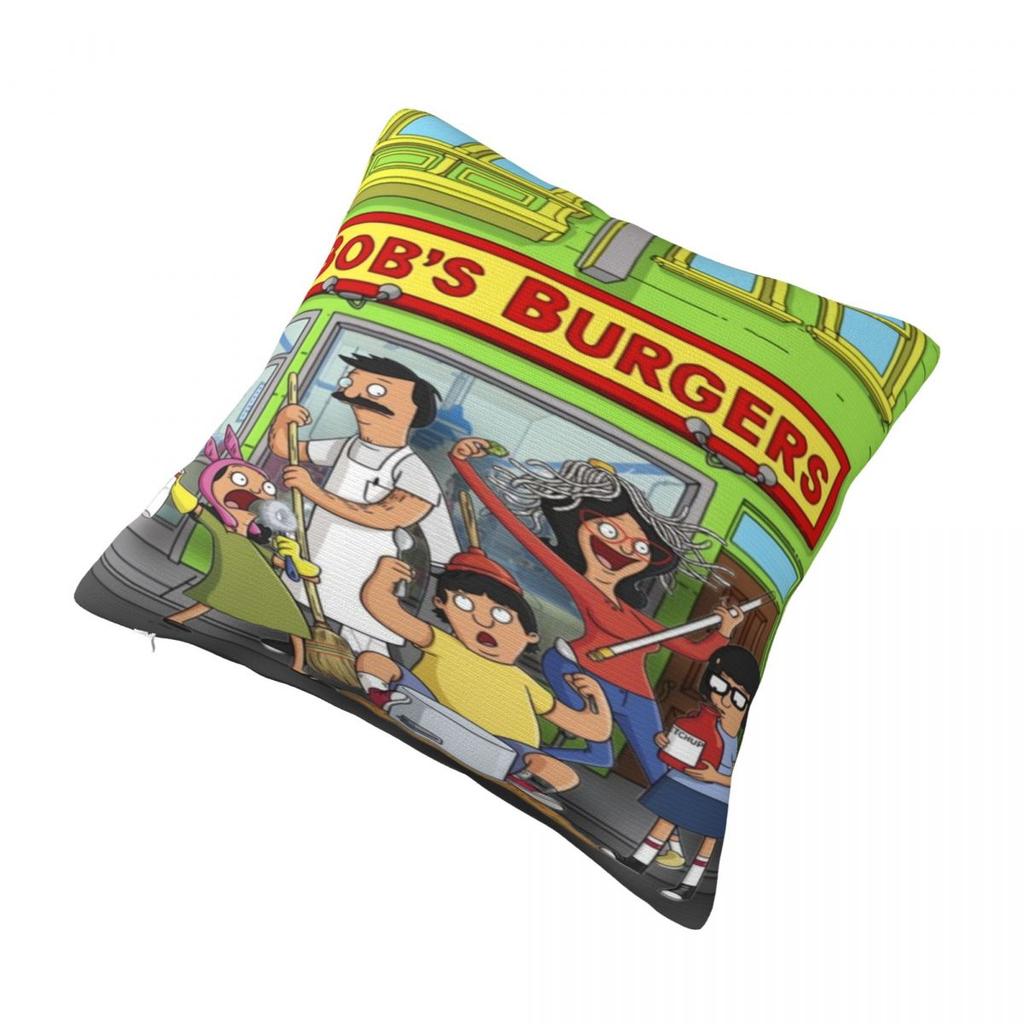 Y2K Home Bobs Funny B-Burgersdecoration Pillowcases Merch Pillow Cover Square Multi-Size