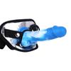 Flash 3 Ring Closed Moon Shame Flower Blue Red and White Mixed Color Liquid Silicone Simulation Good Wear Dildo Leather Pants