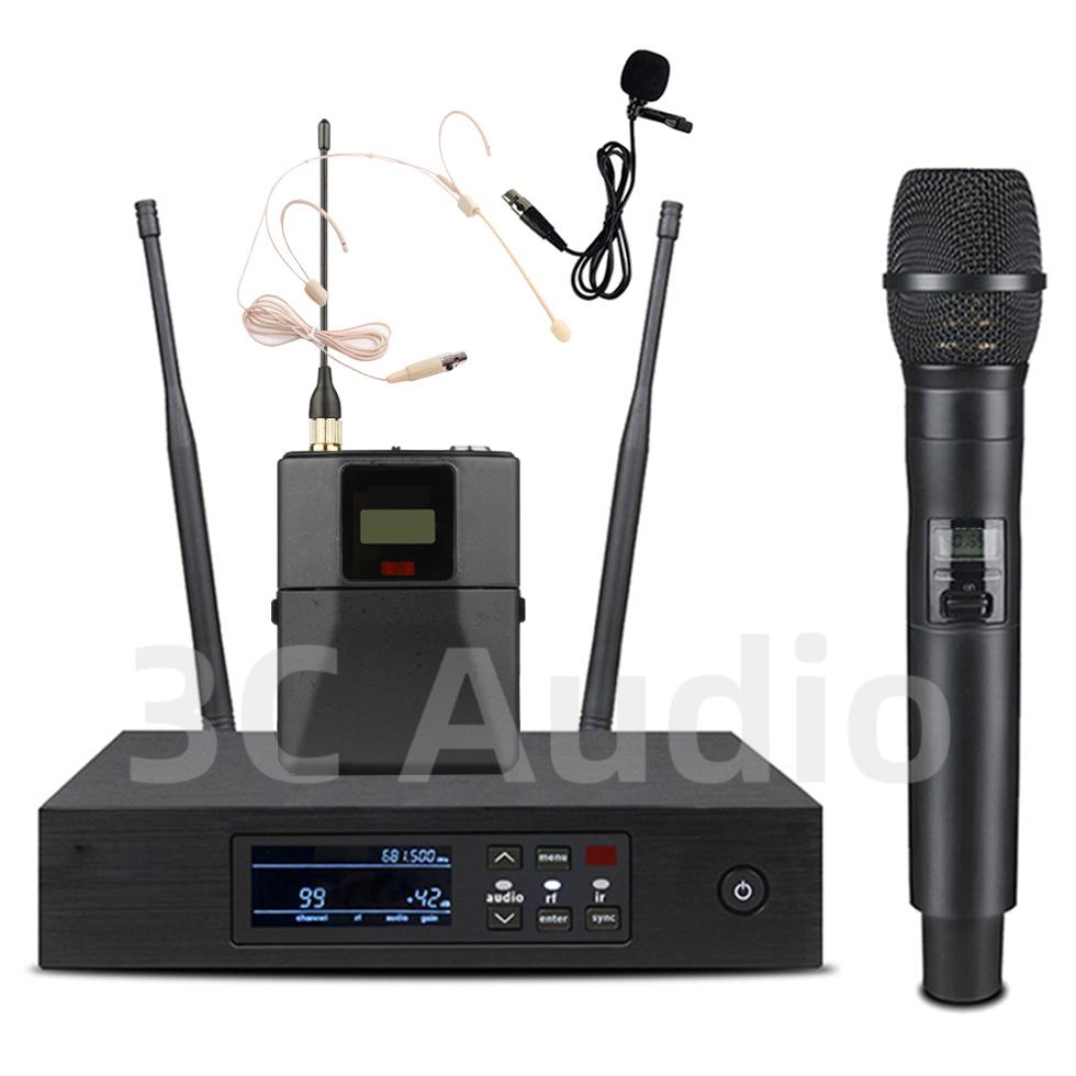 QLXD-KSM9-Fullset 500/600MHz Professional Wireless Microphone UHF Metal Handheld Condenser True Diversity Stage Performance