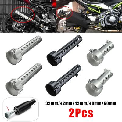 2x Motorrad Können DB Mörder Schalldämpfer Noise Sound Eliminator Auspuff Einstellbare Schalldämpfer Schalldämpfer Eisen 35mm/42mm/45mm/48mm/60mm