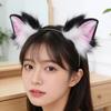 Realistic Kitten Ears Hairband Furry Headbands Plush for Coser Role Play and Photography Props