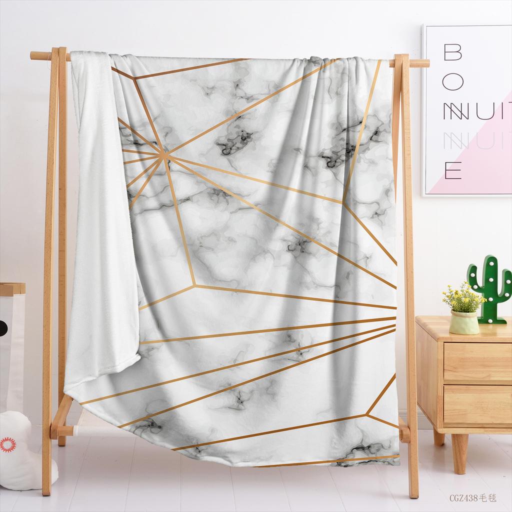 Böhmische Digital bedruckte Flanell Multilaterale Karodecke Decke Farbe Klecks