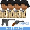 MOC City Series Soldier Figures Building Blocks Street View Military Female Warrior Accessories Guns Movies Christmas Bricks Toy