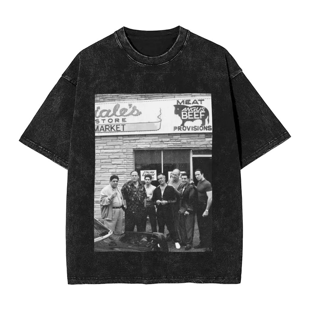 The Sopranos Tony Soprano Tshirt Vintage Washed Aesthetic Streetwear Unisex Oversized Summer Cotton Graphic Tee Clothing Top