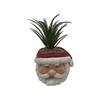 Christmas Artificial Succulent Plants In Pots Resin Fake Flower Planter Santa Snowman Small Faux Pot Plants Christmas Decoration