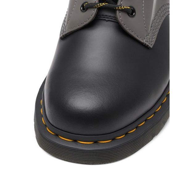Dr. Martens 1461 Smooth Casual Lace-Up Short Boots Unisex Boots Gray Black 27538001