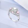 New copper Bow Pav MultiRing Cross Wide Rings Pink Bow Heart Zircon 69 Size Turkish Rings for Women Jewellery Gift