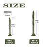 75 Pieces Green Screws, Self Tapping Screws Wood Screws, Countersunk Smooth Shank, #9*3/#8*2 Home Improvement Best Choice