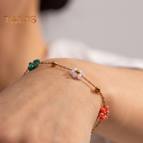 Dame Halskjede Armbånd Fargerikt Blomsteranheng Justerbar Lengde Søt Stil Ball Bryllupsfest Hals- og Håndleddsmykker Bursdag Jubileumsgave