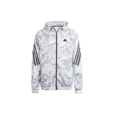 Allover-Print Kapuzenjacke Herrenjacke Weiß IB6124