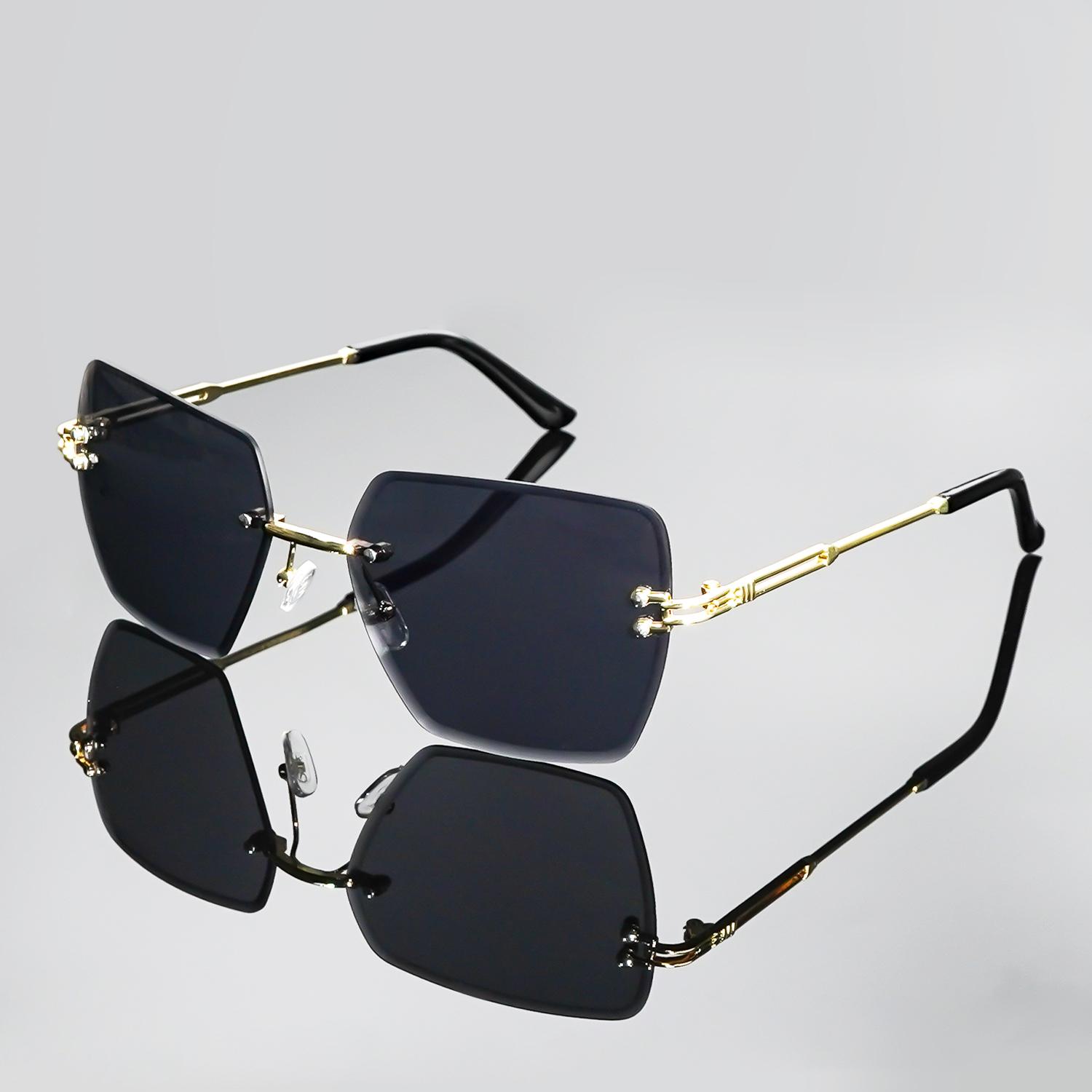 

High Quality Oversized Square Sunglasses for Men and Women - Frameless UV400 Protection Lightweight and Comfortable Stylish Accessory&