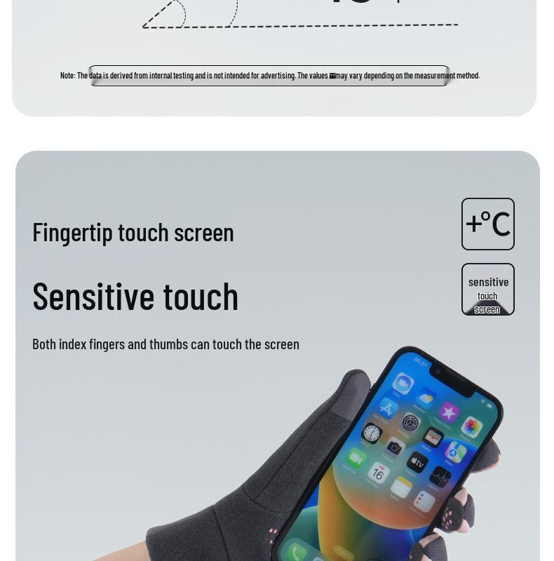 Winter Windproof Waterproof Touchscreen Cycling Gloves for Men & Women - Plus Velvet Warm for Outdoor Sports & Driving