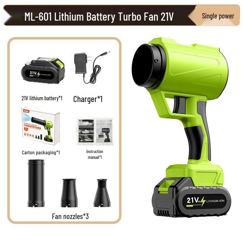 High-Power Rechargeable Lithium Turbo Fan Dust Blower and Hair Dryer