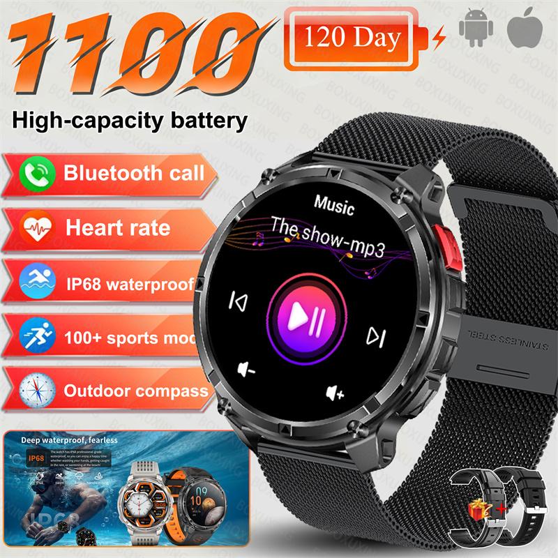 New T-Rex3 Ultra 1100mAh Battery Smart Watch GPS Track Compass IP69K Waterproof Sports tracker Outdoors Military Smartwatches