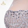 Handmade White Net Sew-on Crystal Beads Patches Rhinestones Applique In Flower Shape Dress Clothes Accessory-DRA-641