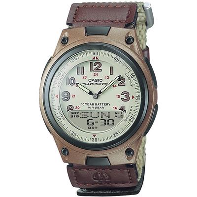 Męski zegarek AW-80V-5BJF [Kolekcja CASIO] Okrągły zegarek z żywicy cyfrowy analogowy