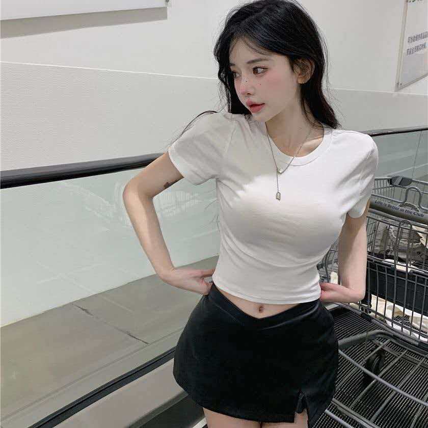 Pure desire style women's clothing open-navel short-sleeved T-shirt summer scheming women show waist and slim figure sweet and spicy style top