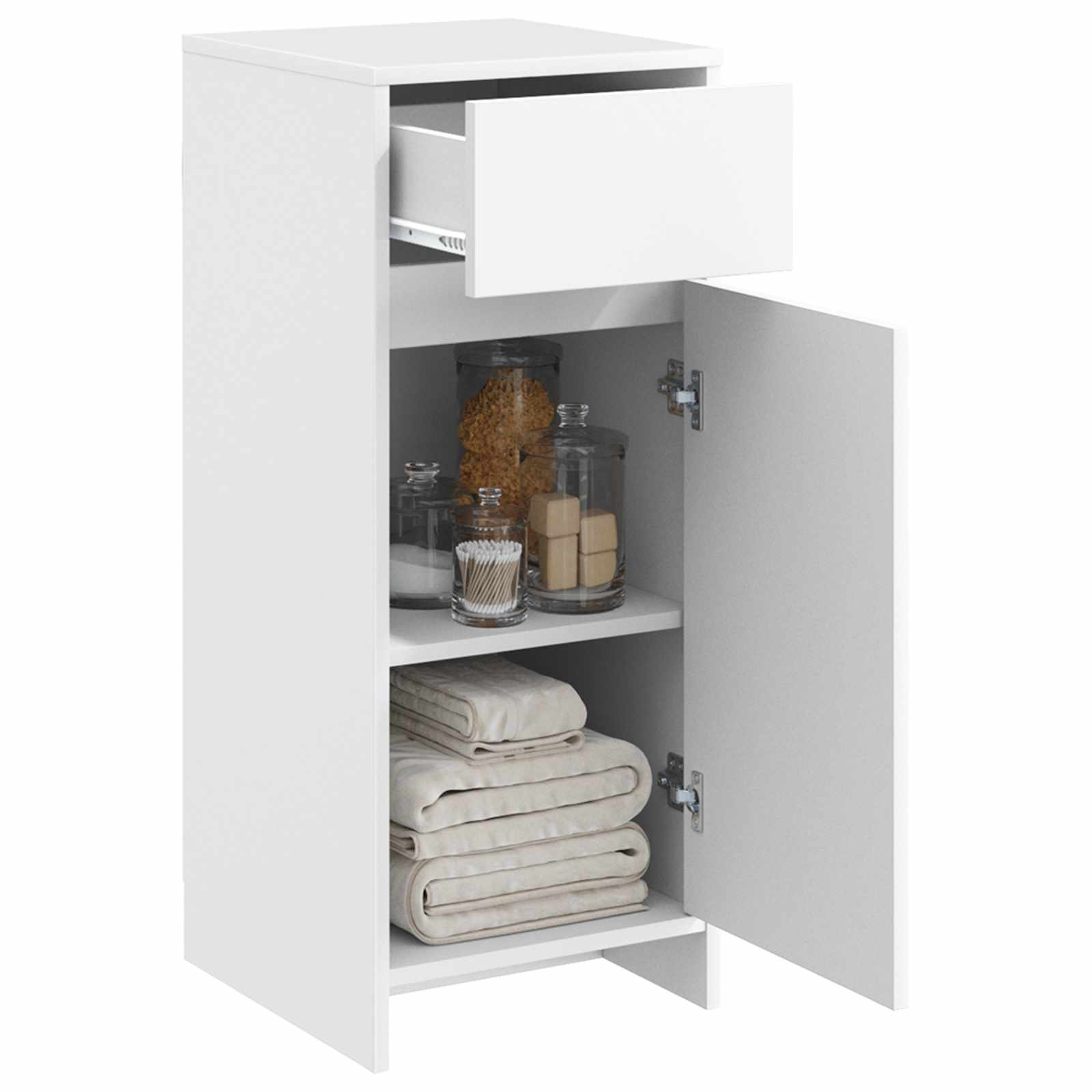 Badezimmerschrank Weiß 35 x 36,5 x 85 cm Spanplatte
