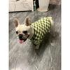 French Bulldog Winter Dog Clothes Coat Warm and Thickened Vest Jacket Fat Dog Costume Bulldog Pug Green Plaid Pet Dog Clothes