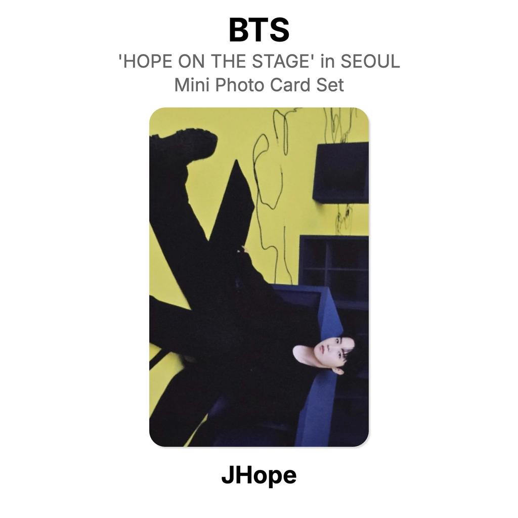 BTS j-hope Tour 'HOPE ON THE STAGE' in SEOUL Mini Photo Card Set Official Photocard