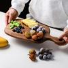 Black Walnut Steak Board Wooden Pizza Tray Rectangular Solid Wood Bread Cutting Board Home Restaurant Wooden Tray