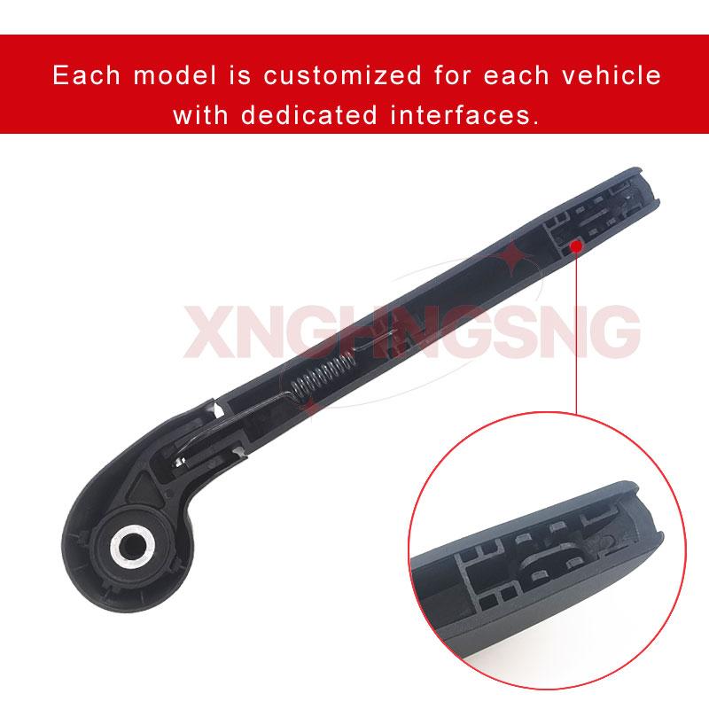 For BYD Dolphin Car Rear Wiper Blade Rocker for Bracket Natural Rubber Boneless Wipers Glass Cleaning Defogging