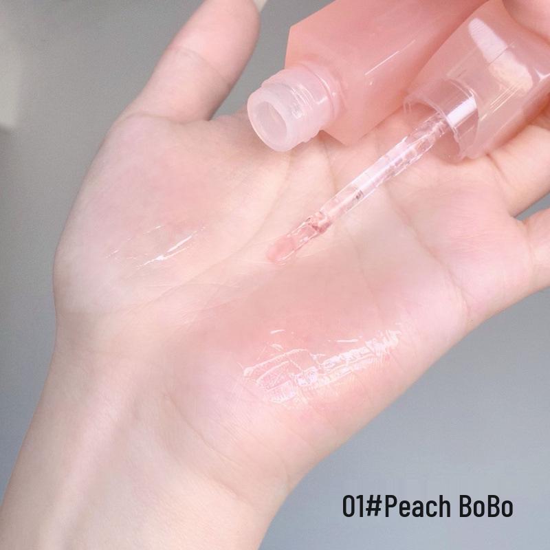 Gegebear Sweetie Fruit Crystal Lip Gloss: Moisturizing, Plumping, Youthful Nude Lipstick Base.