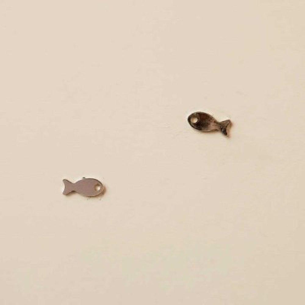 [Spring Night Moon] Free Fish Earrings (Silver 925)